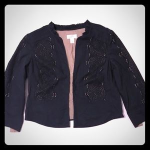 Ann Taylor LOFT eyelet jacket size 4